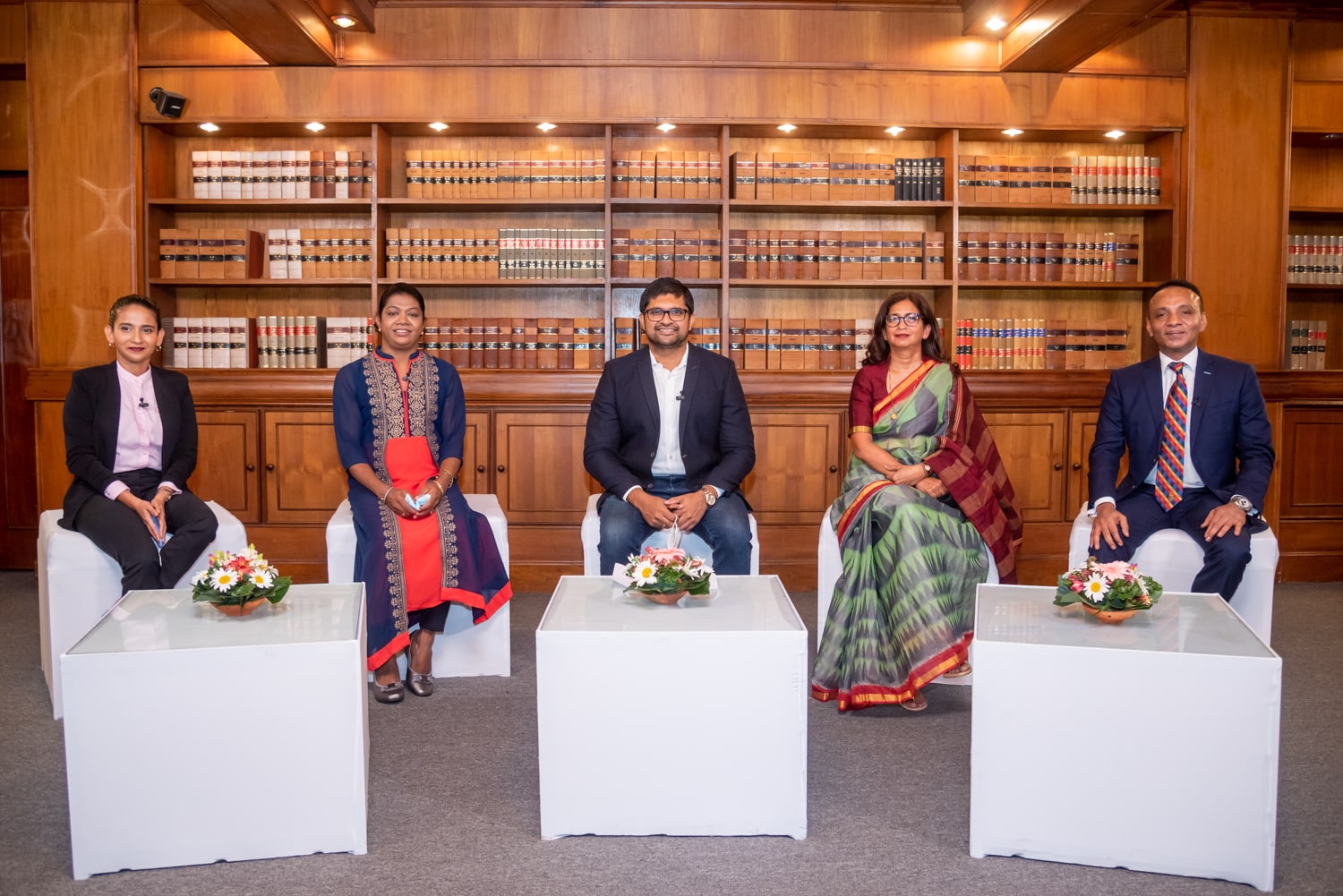 Chethika Rajapaksha, Marketing Manager, ICL Brands, Susanthika Jayasinghe, Dushan Vas, Niloo Jayatilake, Chairperson – Women's Committee, NOCSL, Fazil Hussain, Member, Ex. Committee, NOCSL. 