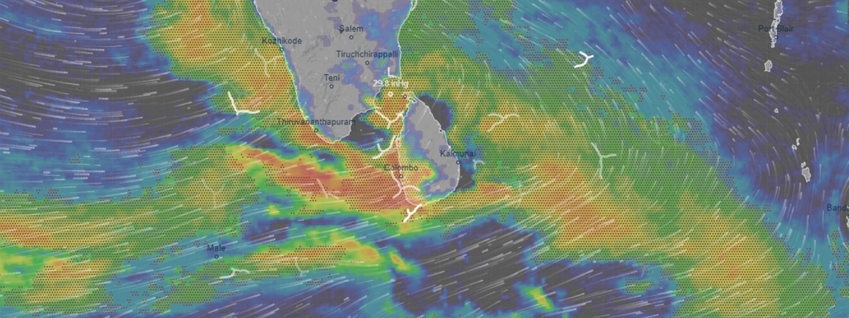 Heavy Rains and Strong Winds to Lacerate South-Western Sri Lanka