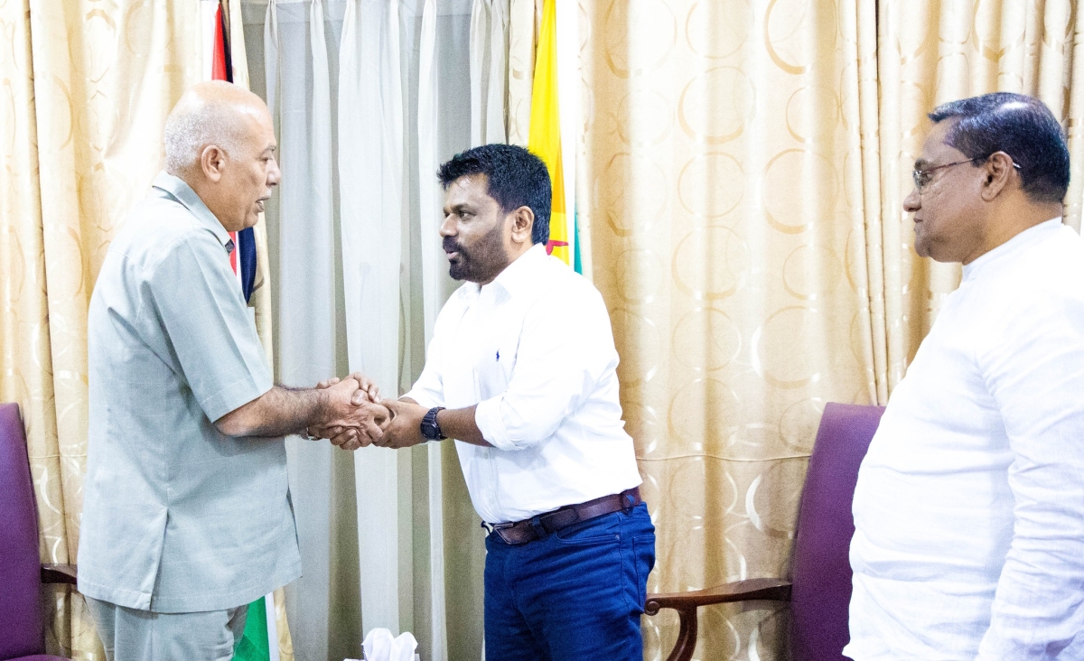 NPP Leader Anura Kumara Dissanayake Meets Palestinian Ambassador to Express Concerns and Solidarity with People in Gaza