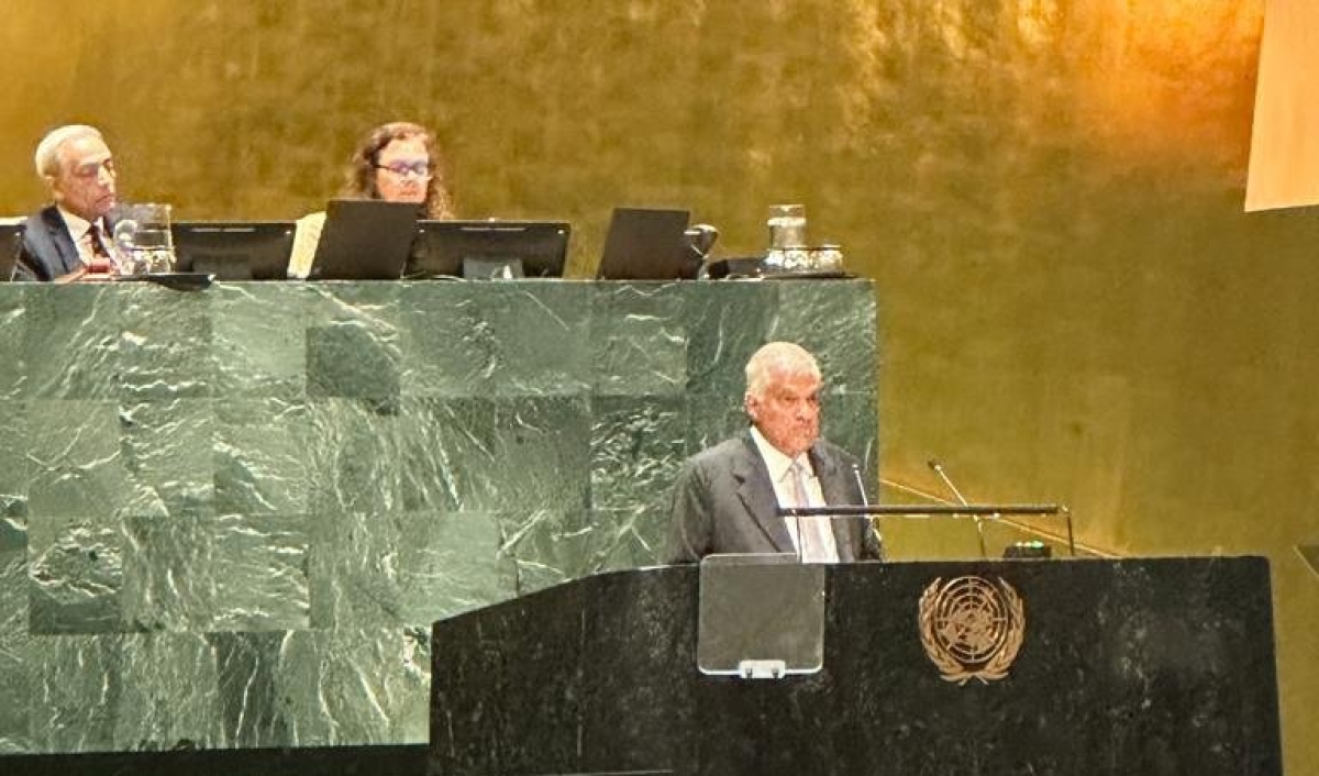 President Speaks at UNGA: Reiterates Sri Lanka&#039;s Commitments to Climate Goals: Announces Five Ambitious Plans