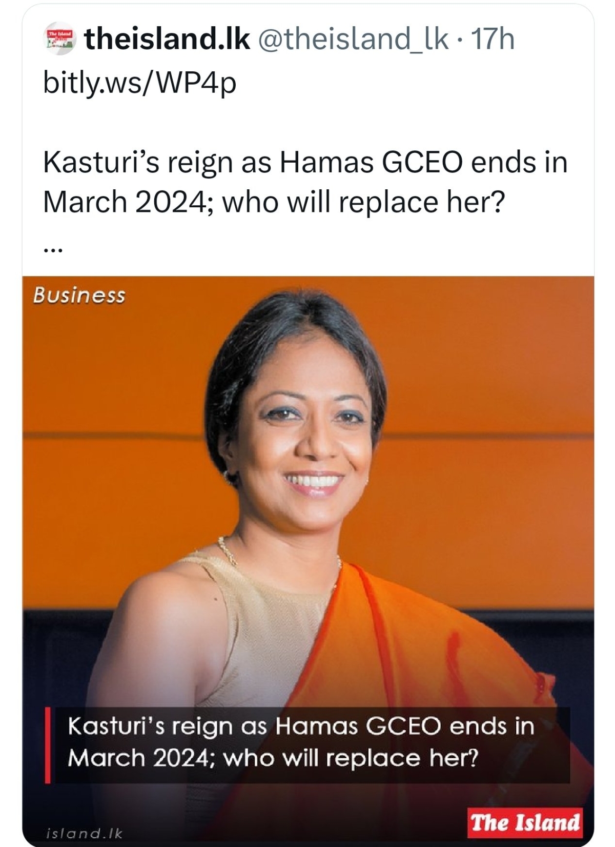 Newspaper&#039;s Typo Creates Unexpected Headline Twist: The Island Says Kasturi Wilson is the CEO of Hamas! 