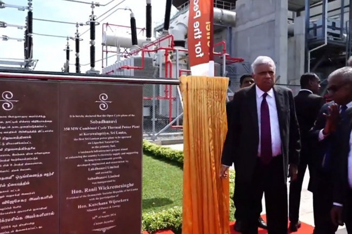 President Inaugurates Sri Lanka’s First LNG Power Plant