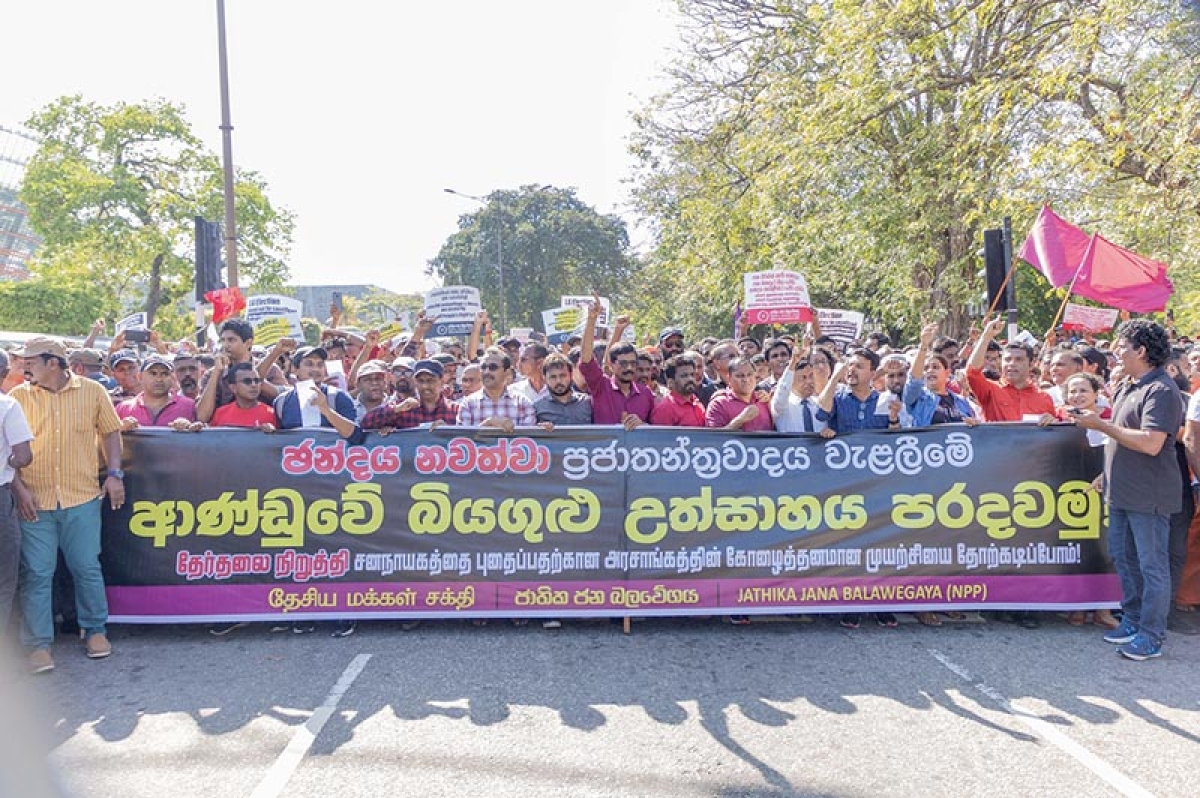 One NPP protestor has died following yesterdays protest in Colombo