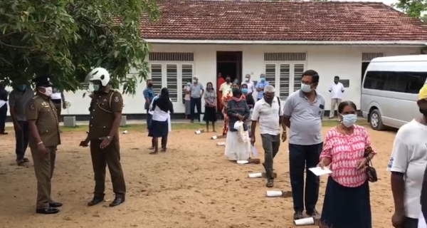 Mock Parliamentary Election Currently Underway In Ambalangoda In Compliance With Social Distancing And Safety Practices