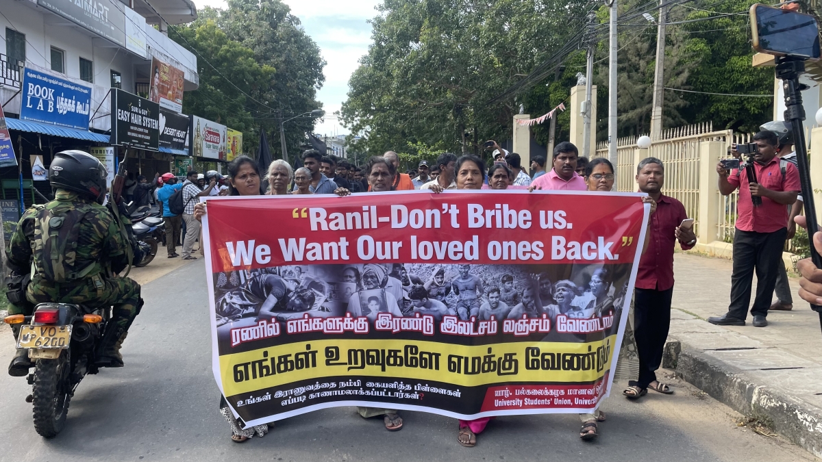 Jaffna citizens protest against President’s visit to the North as he promises to implement 13A