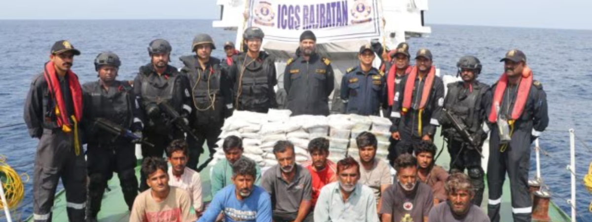 Indian Coast Guard Foils Drug Smuggling Attempt Worth INR 6 Billion to Sri Lanka