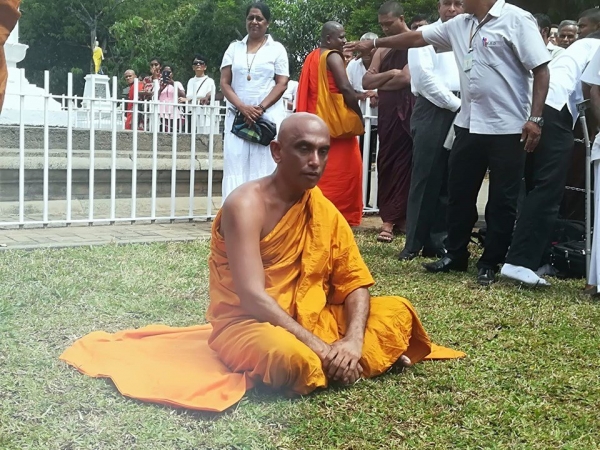 Parliamentarian Athuraliye Rathana Thera Launches Hunger Strike In Kandy Demanding Removal Of Bathiudeen, Hizbullah And Azath Salley