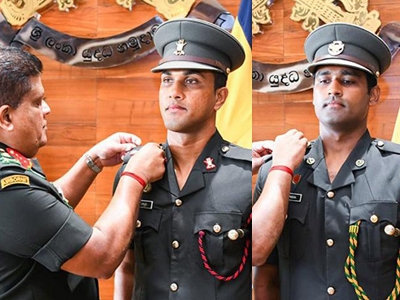 Thisara &amp; Chandimal adorned with &#039;Major&#039; Insignia