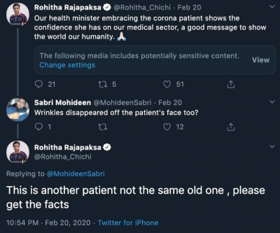 Questions Raised About Number Of Confirmed Corona Cases In Sri Lanka After Rohitha Rajapaksa&#039;s Tweet