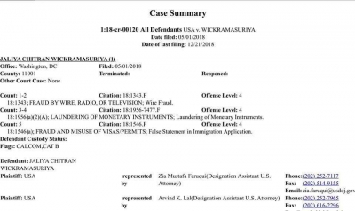 Case Summary Of Former SL Ambassador To Washington Jaliya Wickramasuriya In US Federal Court: Charged On Five Counts