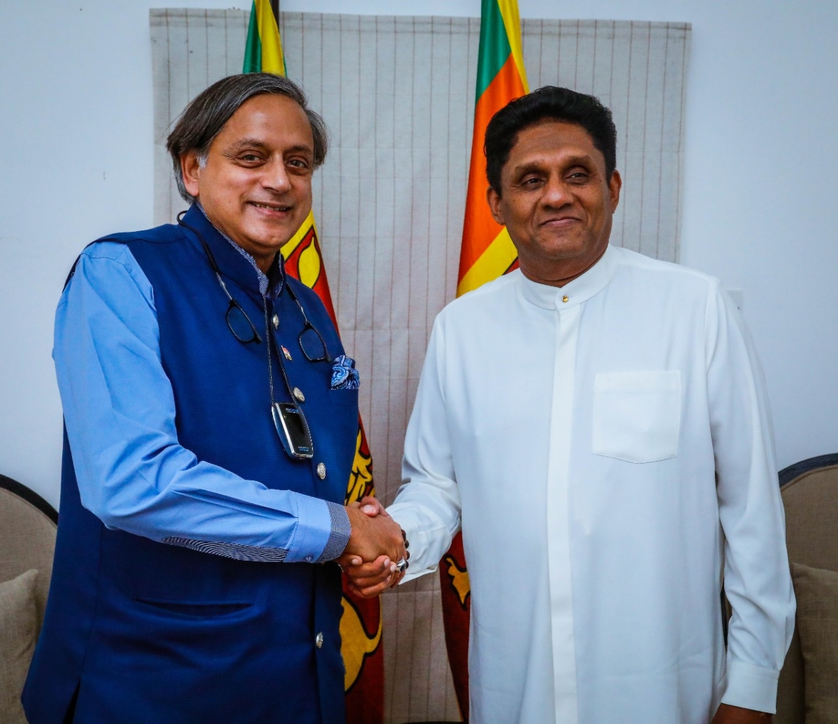 Opposition Leader Sajith Premadasa Engages in Talks with Indian Parliamentarian Dr. Shashi Tharoor