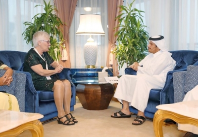 Qatar Deputy Prime Minister Meets Sri Lanka&#039;s Speaker Karu Jayasuriya On The Sidelines Of General Assembly Of Inter-Parliamentary Union