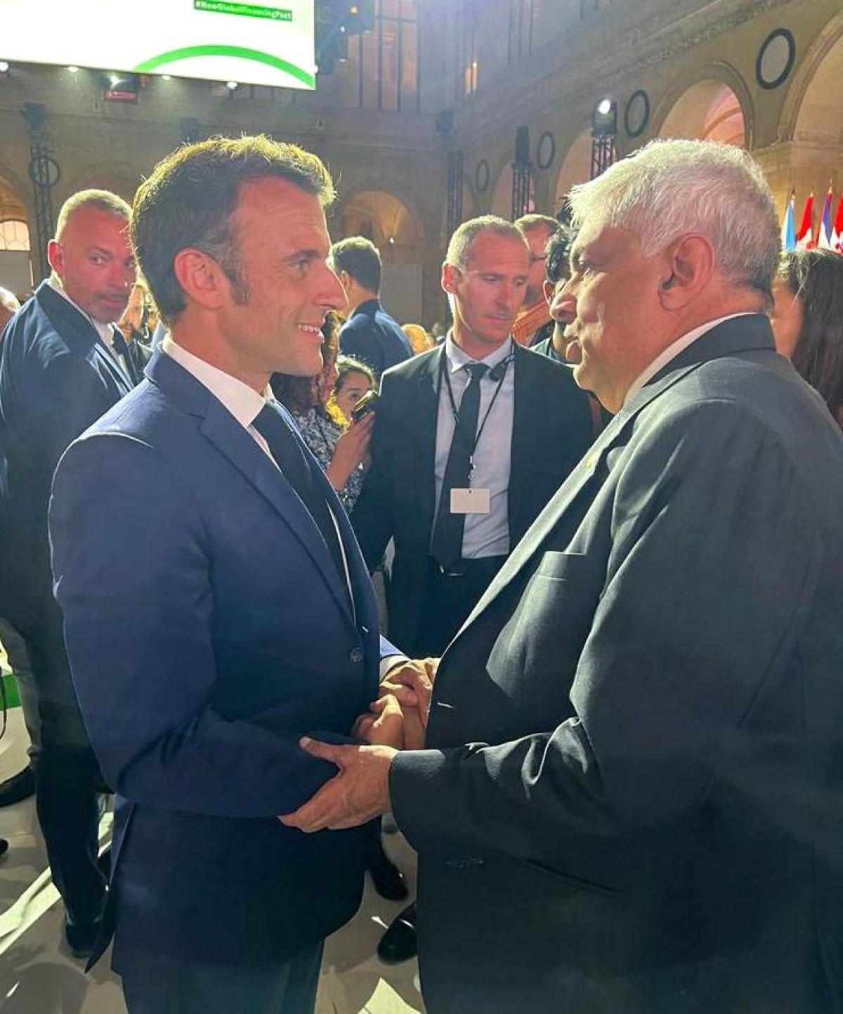 Ranil Meets Macron and Forge Bonds at Global Financial Conference