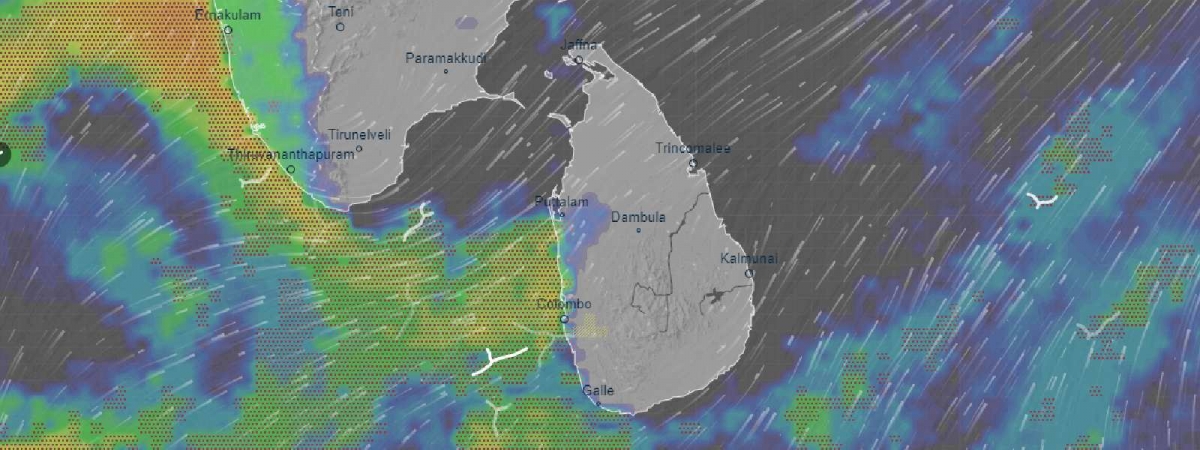 Deep Depression in Bay of Bengal Intensifies; Heavy Rain and Strong Winds Expected Across Sri Lanka