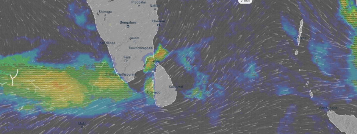 Showers and Strong Winds Expected Across Sri Lanka