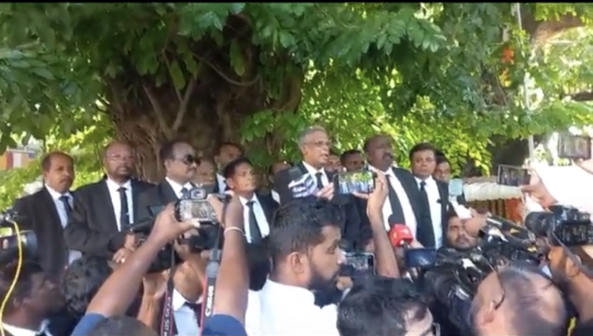 Lawyers Protest Outside Supreme Court Premises Today Seeking Justice for Resigned Magistrate Saravanarajah 