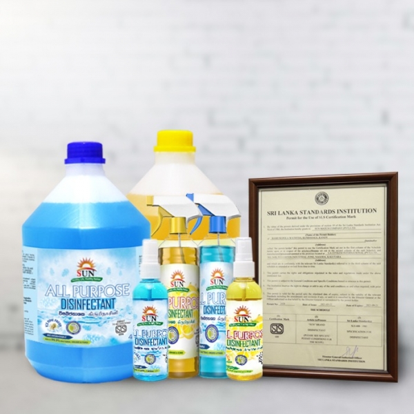 ‘SUN’ awarded as the 1st SLS Certified Disinfectant in Sri Lanka